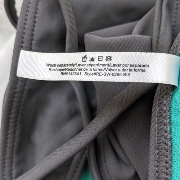 Adore Me Swim Bikini Bottom, Large Gray - Picture 5 of 6